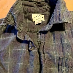 LG Blue Mountain Green Plaid Flannel Shirt